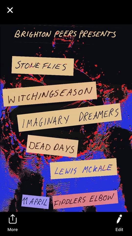 
                Stoneflies/Witchingseason/DeadDays/ImaginaryDreamer/Lewis Mckale at The Fiddler's Elbow promotional image