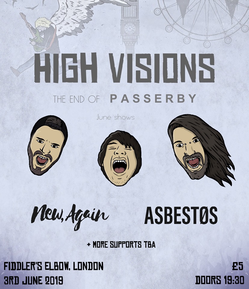 
                High Visions / Asbestos / New, Again at The Fiddler's Elbow promotional image