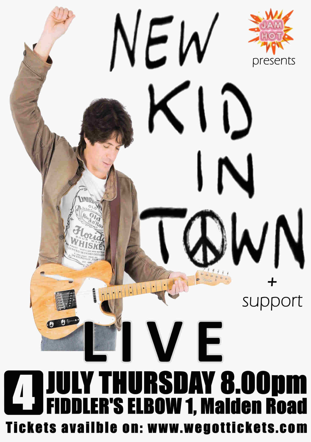 
                JAM HOT presents NEW KID IN TOWN plus support at The Fiddler's Elbow promotional image