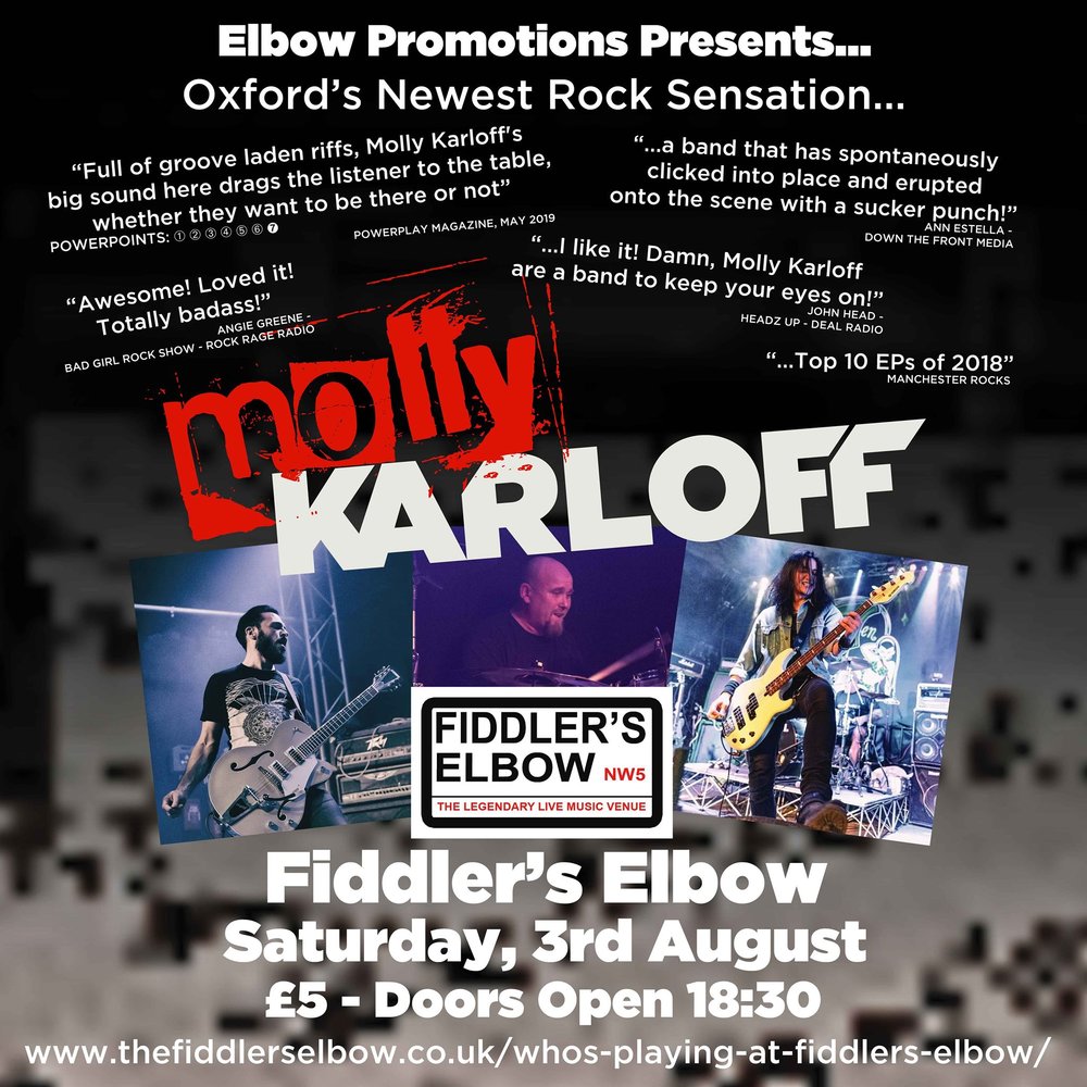 
                Molly Karloff + Lonely Dakota + Gate + Whiskey Stain at The Fiddler's Elbow promotional image