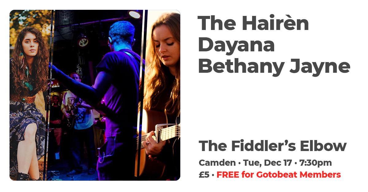 
                The Hairèn, Dayana, and Bethany Jayne live in Camden at The Fiddler's Elbow promotional image