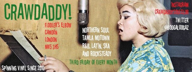 
                Crawdaddy Club  - Northern Soul - Soul - Stax - RnB - mod- Ska at The Fiddler's Elbow promotional image