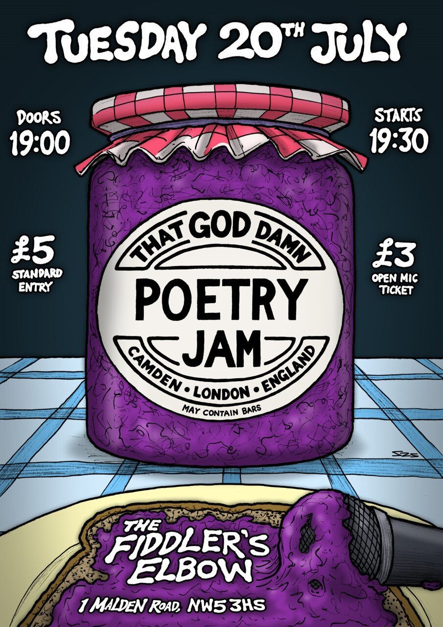 
                POETRY JAM NIGHT at The Fiddler's Elbow promotional image