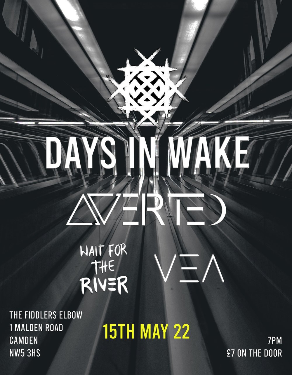 
                DAYS IN WAKE + AVERTED + VEA + WAIT FOR THE RIVER at The Fiddler's Elbow promotional image