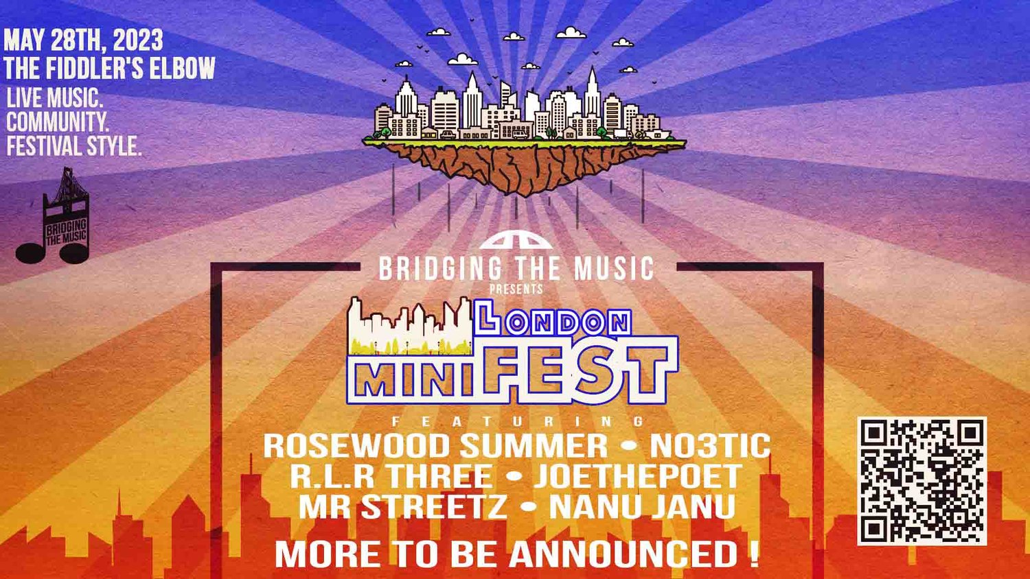 
                Bridging The Music Presents - London miniFEST at The Fiddler's Elbow promotional image