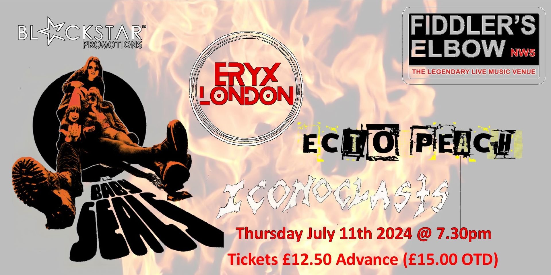 
                The Baby Seals, Eryx London, Ecto Peach & Iconoclasts at The Fiddler's Elbow promotional image