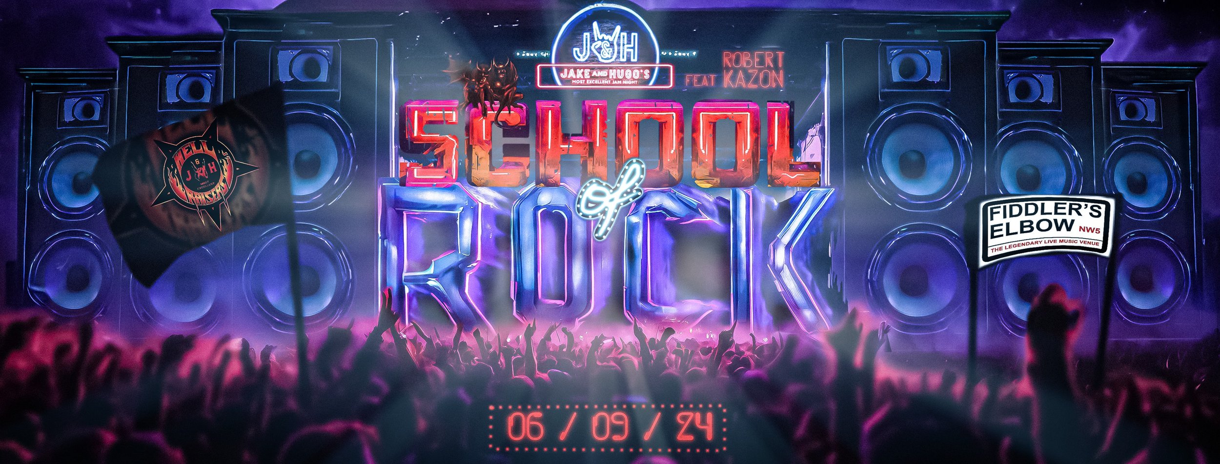
                Jake & Hugo's Most Excellent Jam Night - School Of Rock at The Fiddler's Elbow promotional image