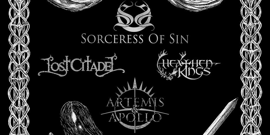 
                Sorceress of Sin, Lost Citadel, Heathen Kings, Artemis & Apollo at The Fiddler's Elbow promotional image