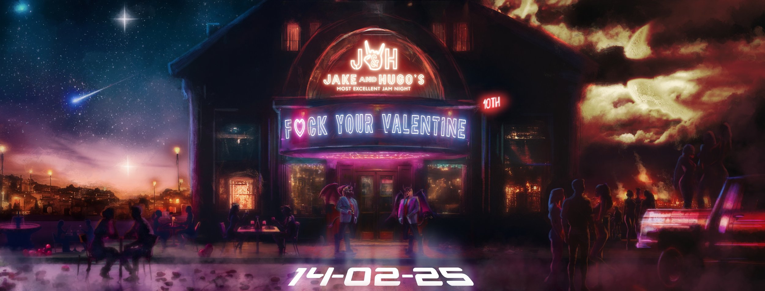 
                Jake & Hugo's Most Excellent Jam Night - F❤️CK YOUR VALENTINE at The Fiddler's Elbow promotional image