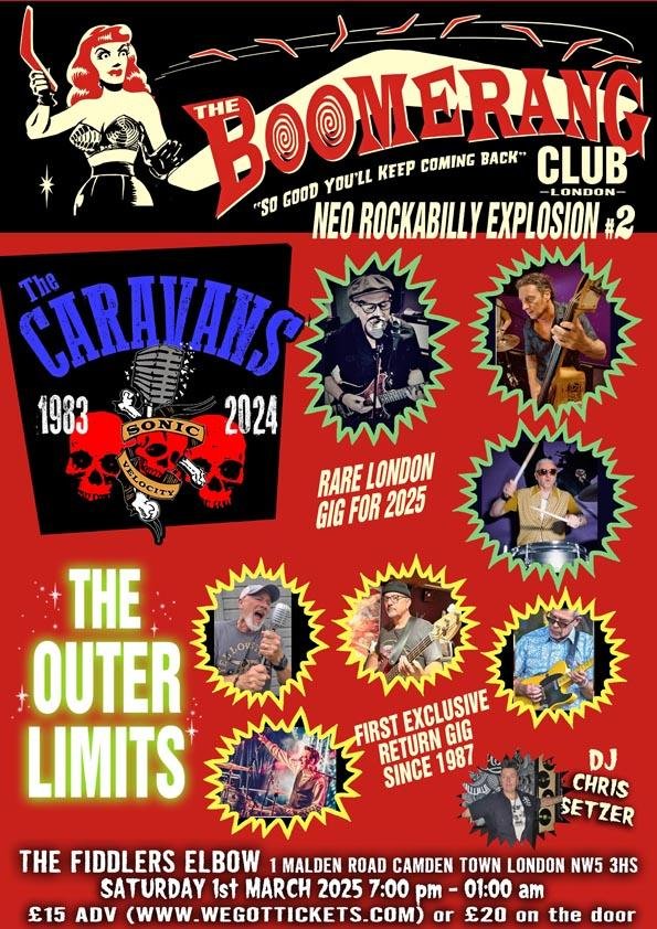 
                The Boomerang Club London are very proud to present an explosive night of Neo Rockabilly for you!. at The Fiddler's Elbow promotional image
