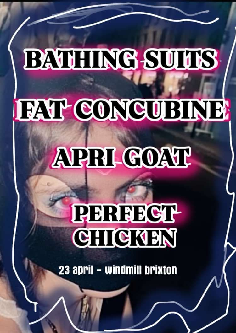 Bathing Suits, Fat Concubine, Apri Goat, Perfect Chicken  at Windmill Brixton promotional image