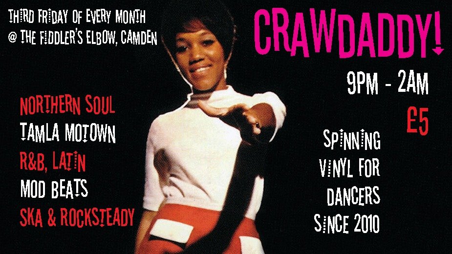 
                Crawdaddy Club Night - Guest DJs on the night are Dave Edwards at The Fiddler's Elbow promotional image
