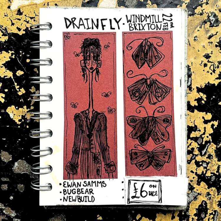 drainfly, Ewan Samms, Bugbear, New Build at Windmill Brixton promotional image