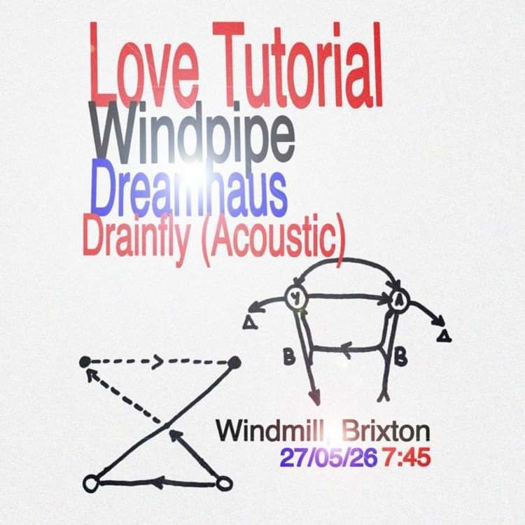 Love Tutorial, Windpipe, Dreamhaus, Drainfly (ac)  at Windmill Brixton promotional image