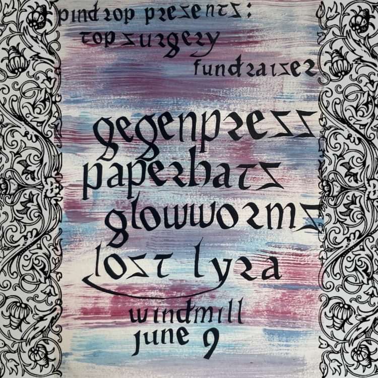 Pindrop: Gegenpress, paper hats, The Glowworms, Lost Lyra  at Windmill Brixton promotional image