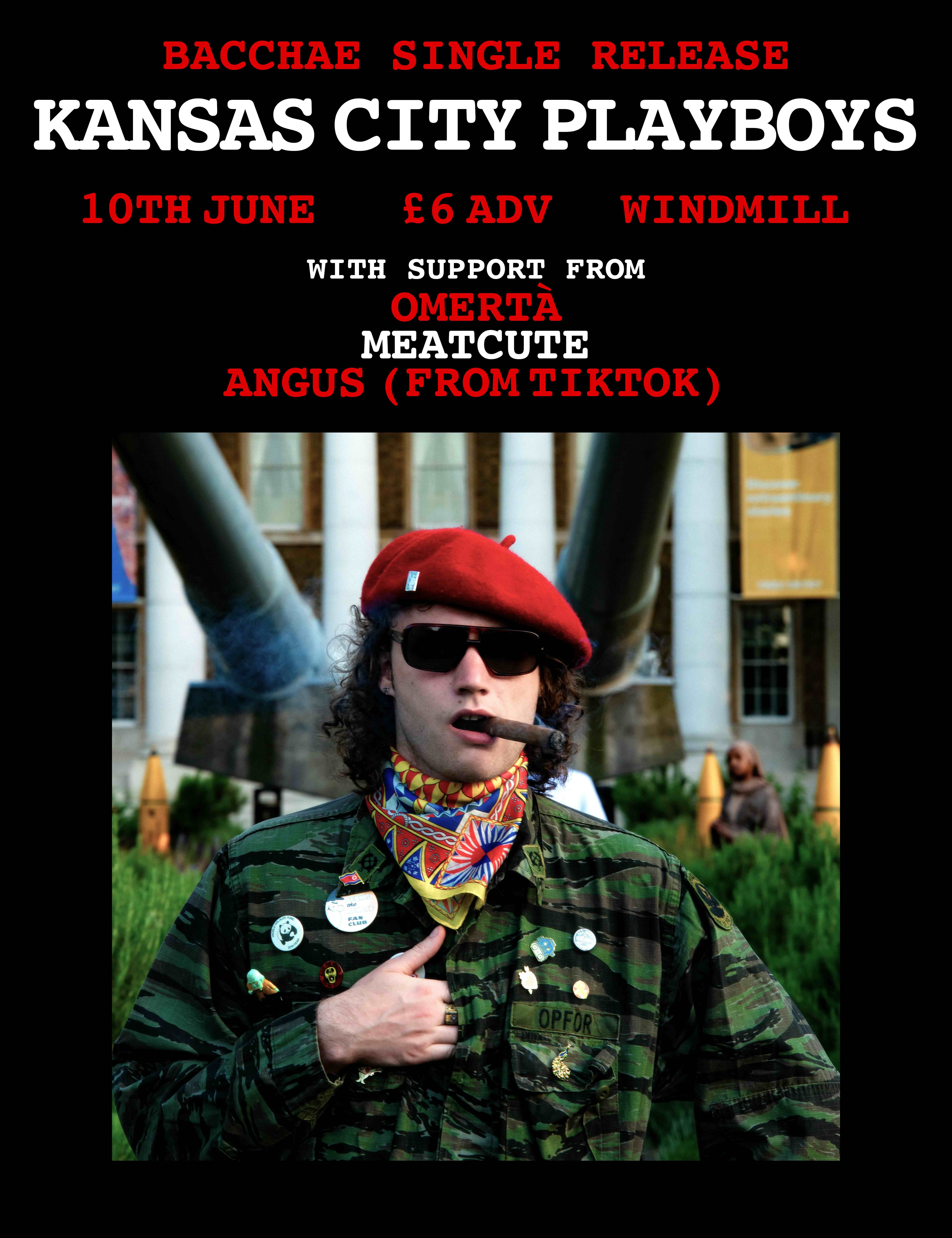 Kansas City Playboys, Omertà, Meat Cute, Angus  at Windmill Brixton promotional image