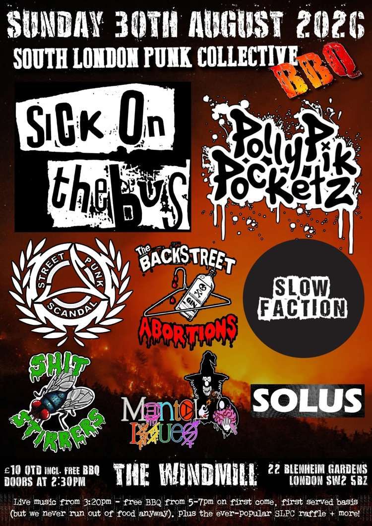 South London Punk Collective BBQ  at Windmill Brixton promotional image