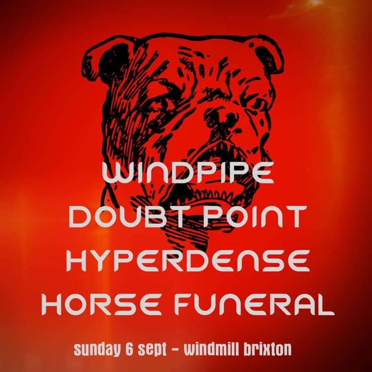 Windpipe, Doubt Point, Hyperdense, Horse Funeral  at Windmill Brixton promotional image