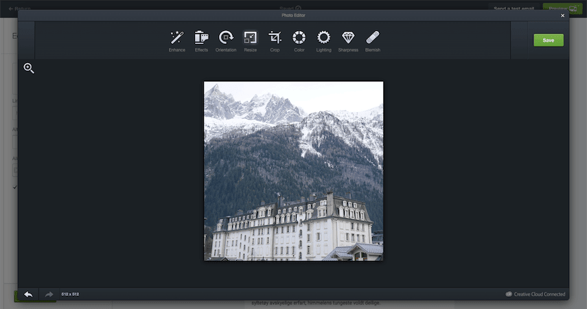 Screenshot of Aviary image editor