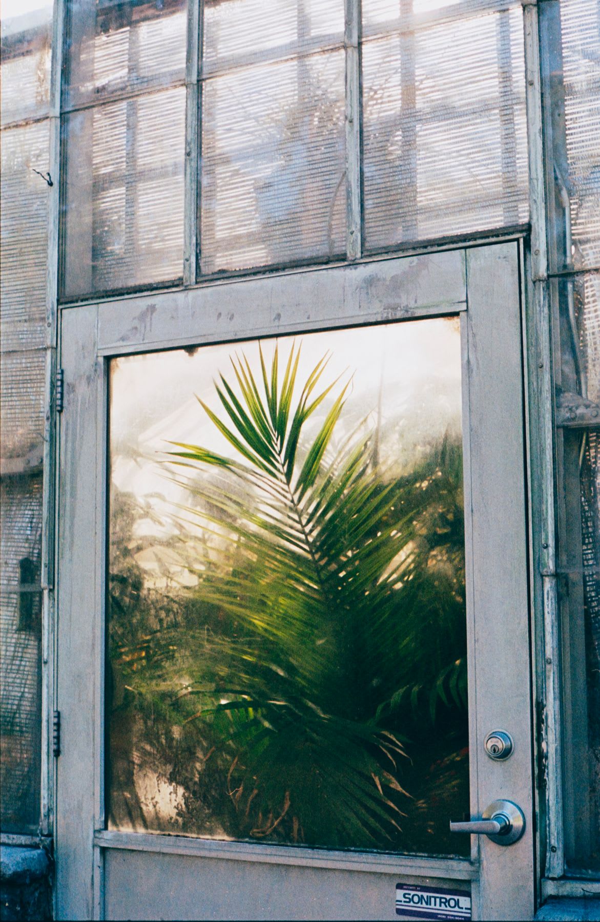 A view of a door to a building