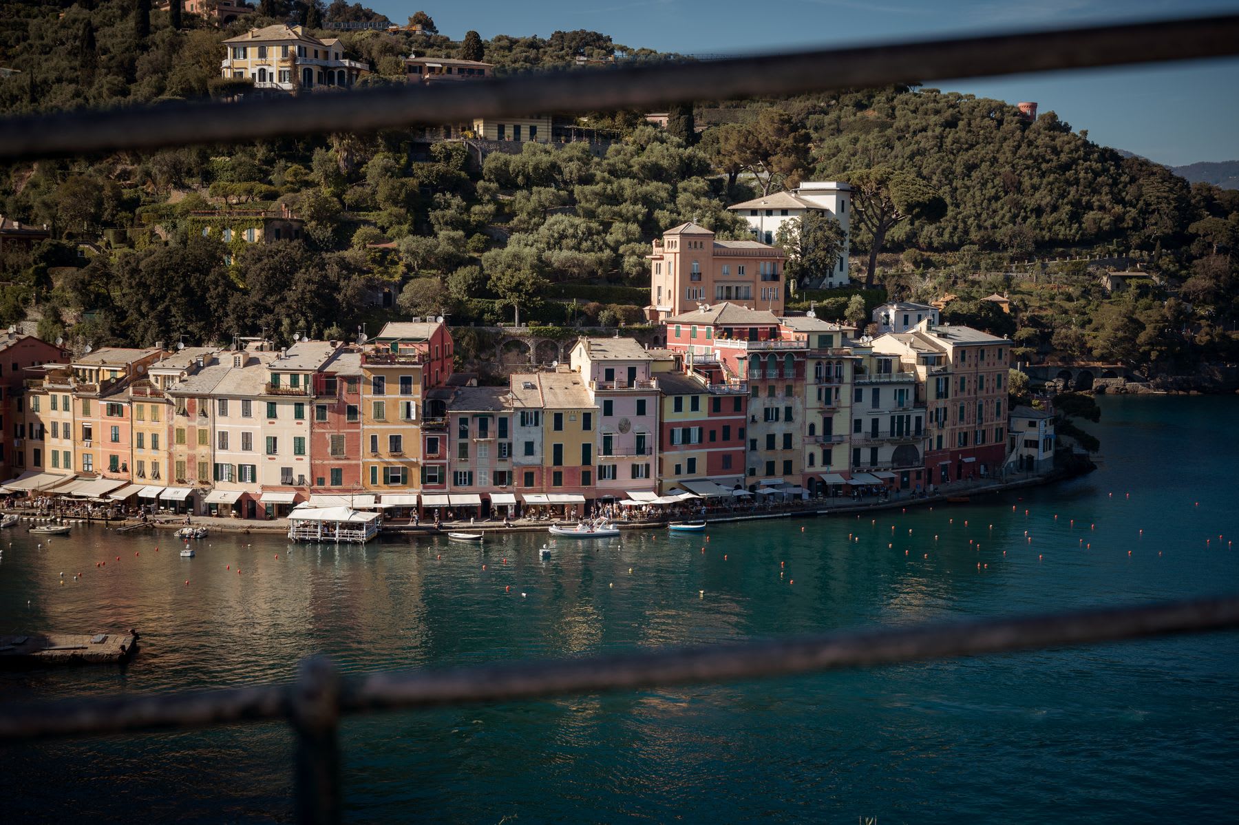 A view of some buildings and houses along the water