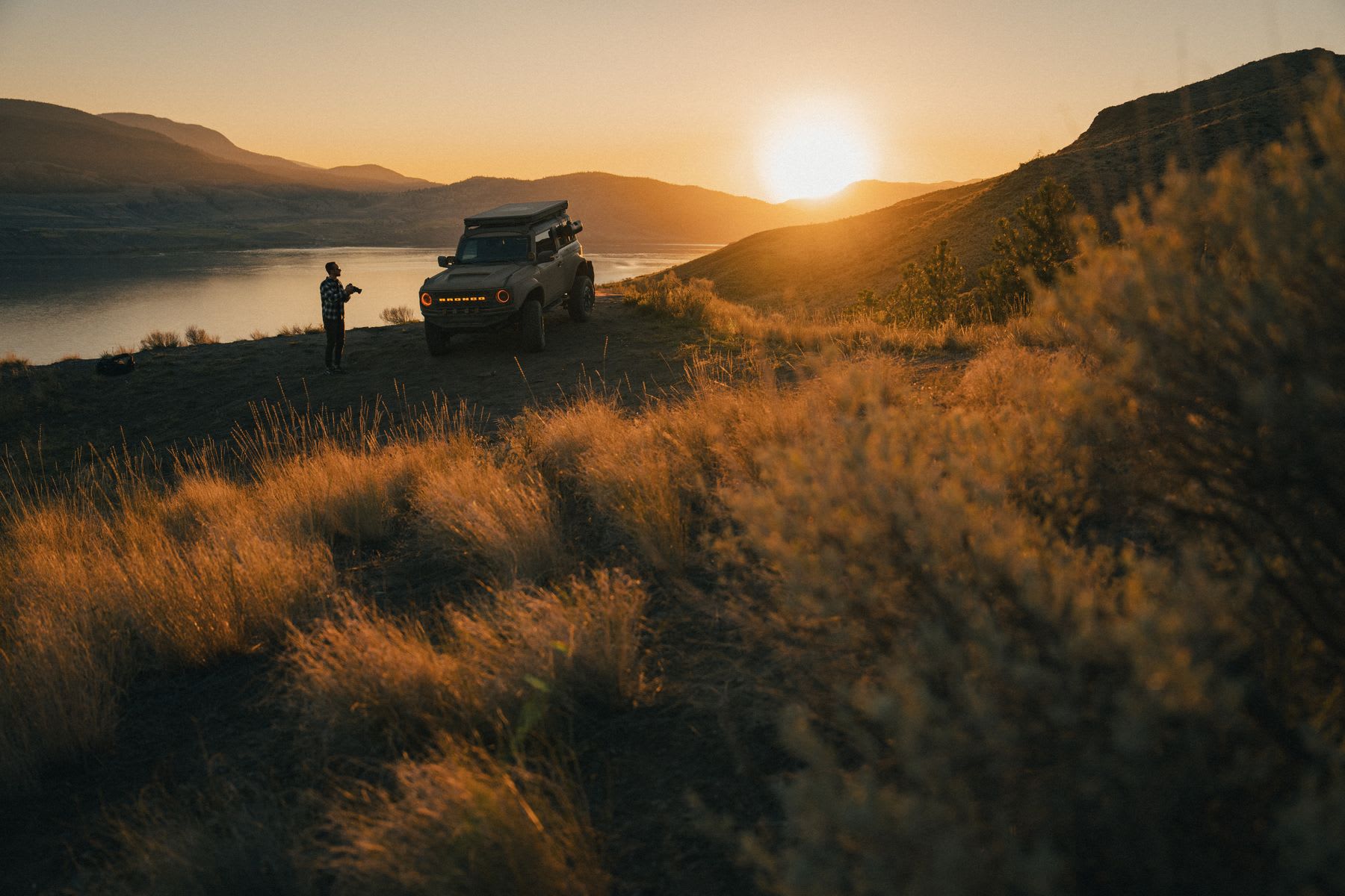 A person off-roading in their SUV