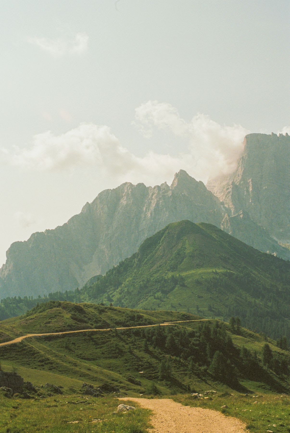 A view of some mountains outdoors on a sunny day