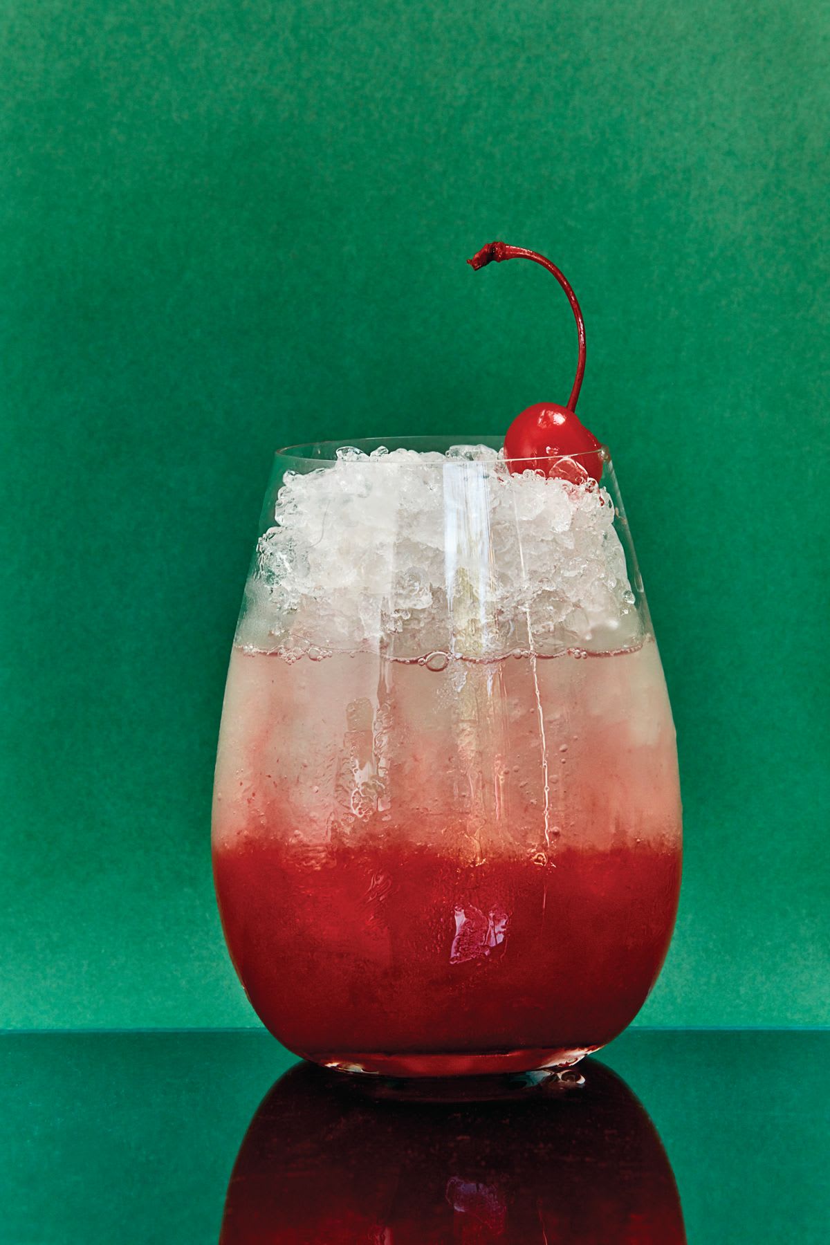 A cocktail sitting on a table