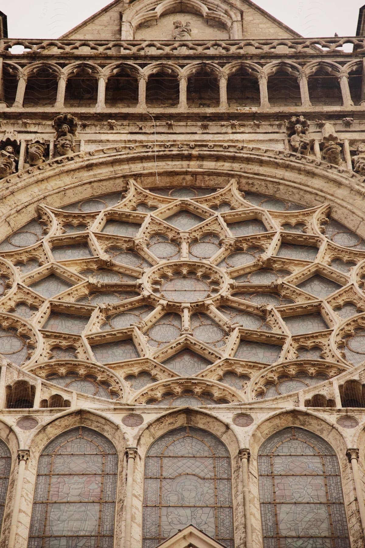 Rose window of Chartres cathedral in France