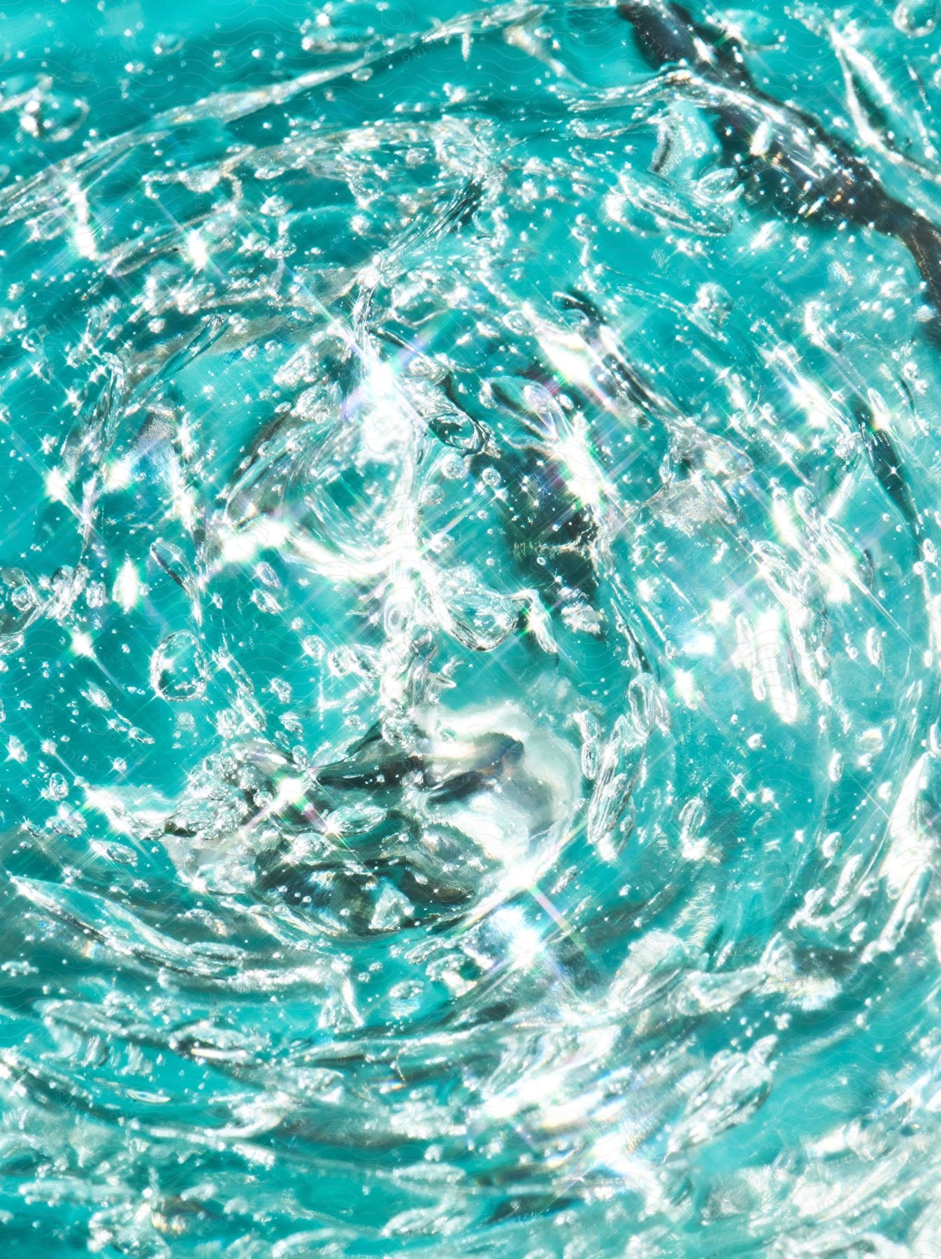 Close-up of swirling water.