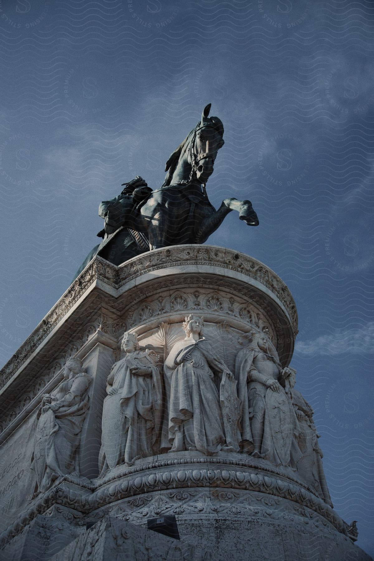 Historical landmark Equestrian statue of Vittorio Emanuele II.