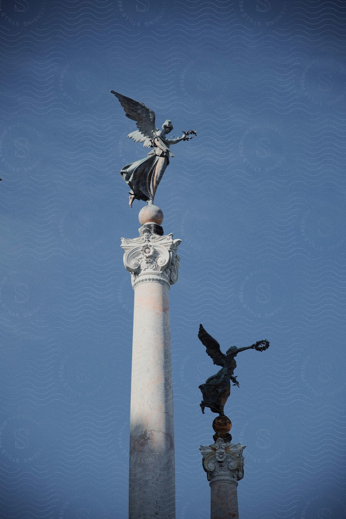 Winged woman statue, Piazza Venezia, Rome Italy.