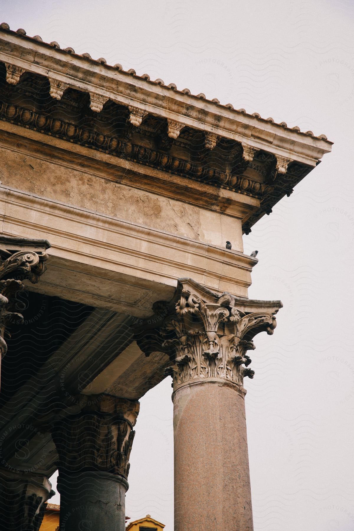 Pillar of an ancient building with engravings