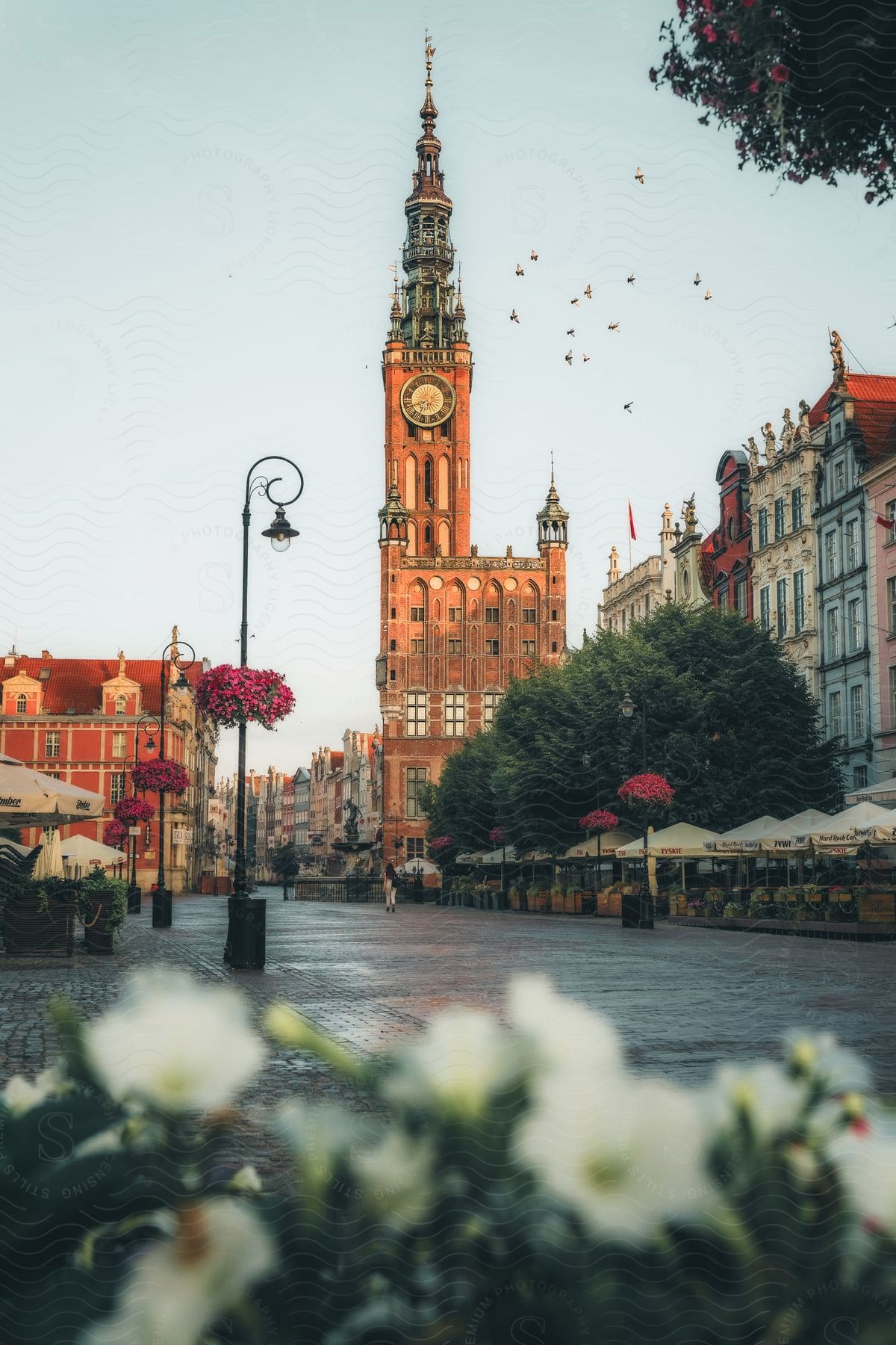 View of a tourist attraction with the Museum of Gdańsk - Main Town Hall in the background.