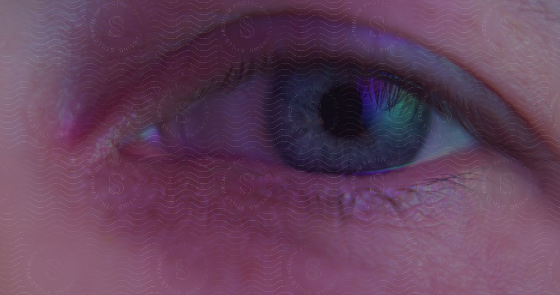 A close-up of a person's eye