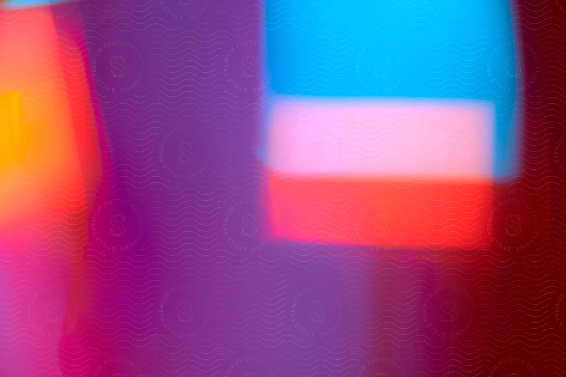 Abstract and colorful neon blurry lights