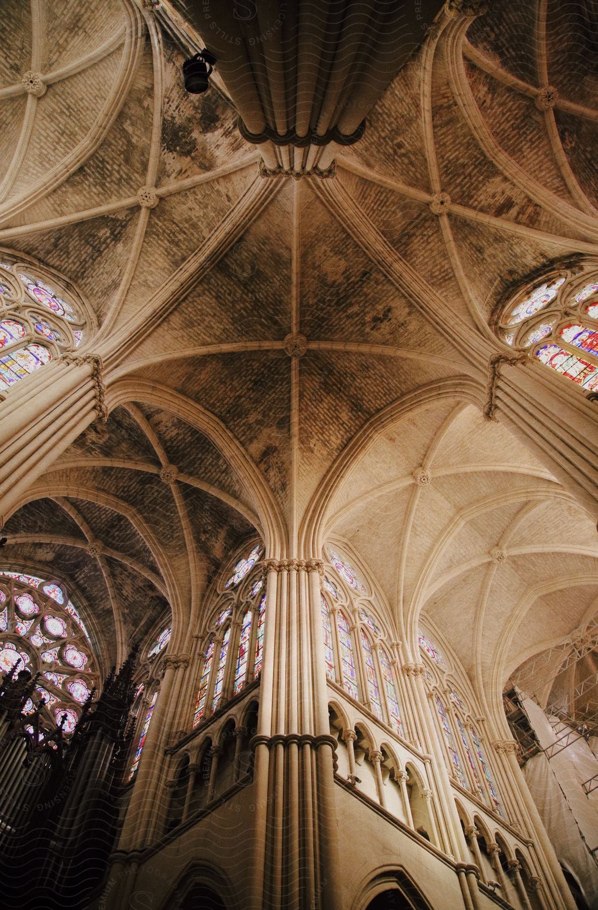 Interior Gothic Ceiling And Arches Architecture Of An Ancient Cathedral