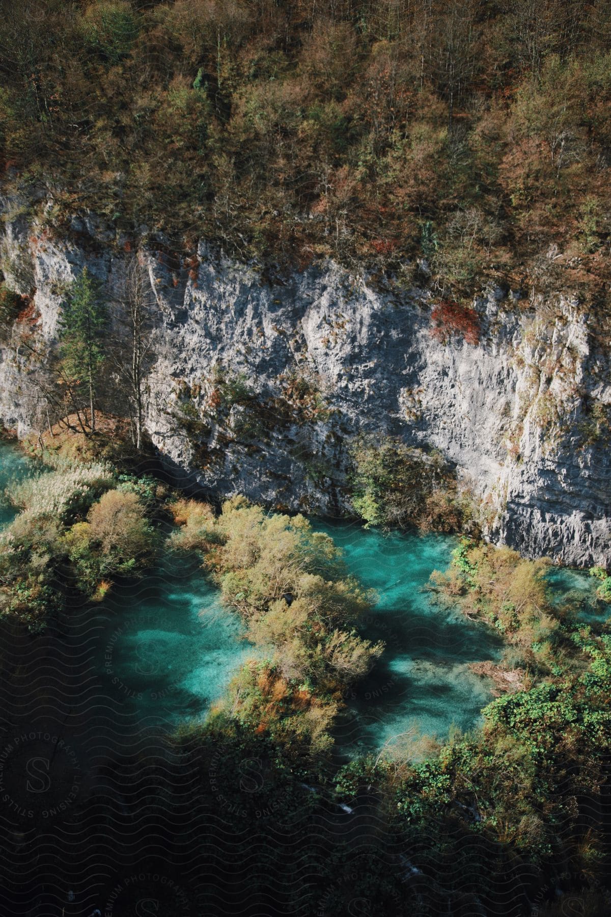 Aerial view of Plitvice Lakes National Park