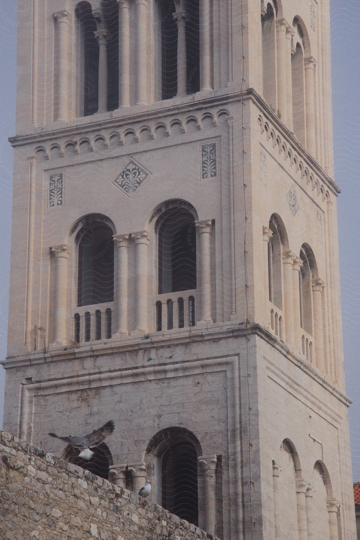 View of the tower of the Cathedral of St. Anastasia.