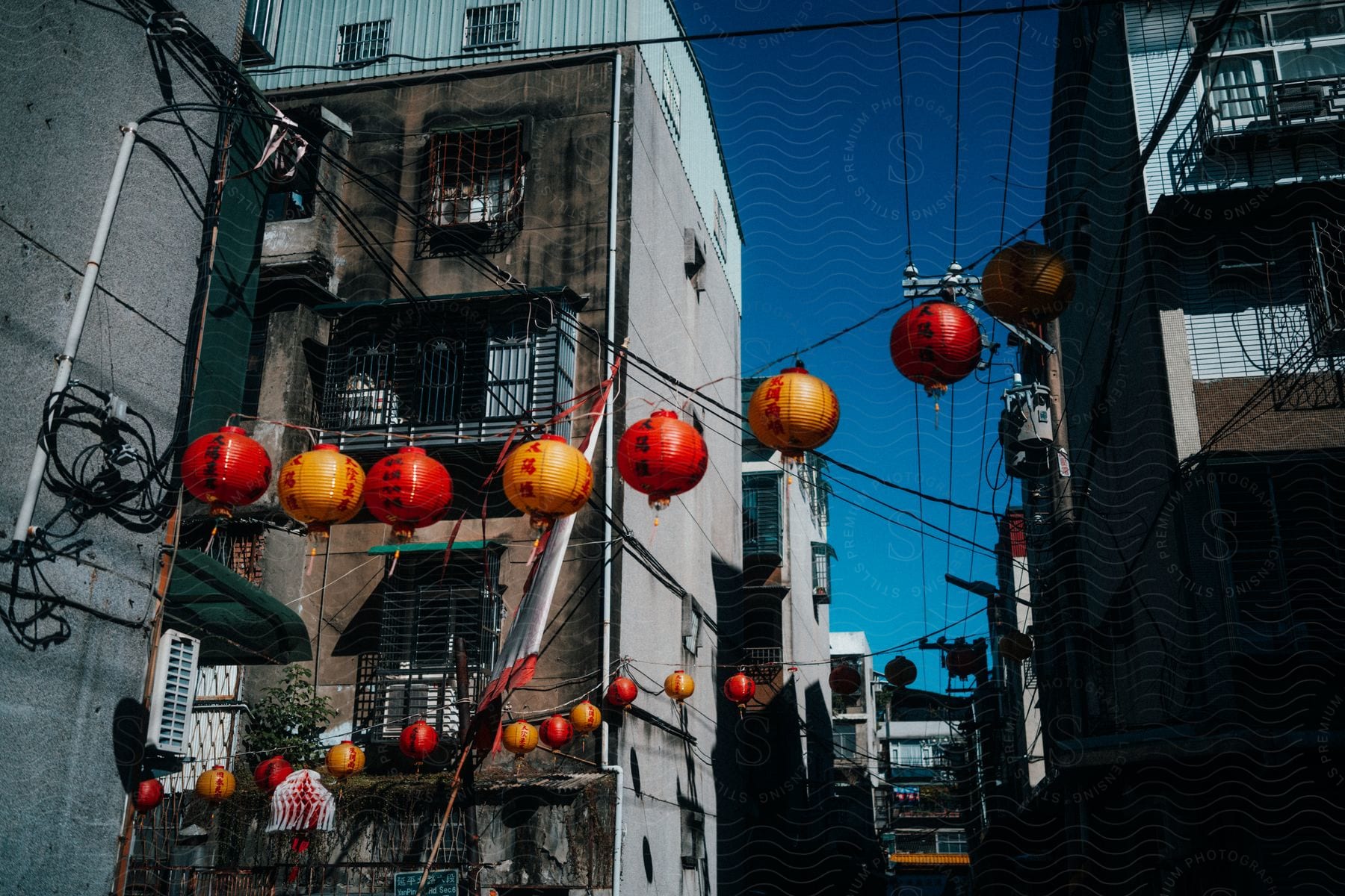 Old buildings of a city during the day.