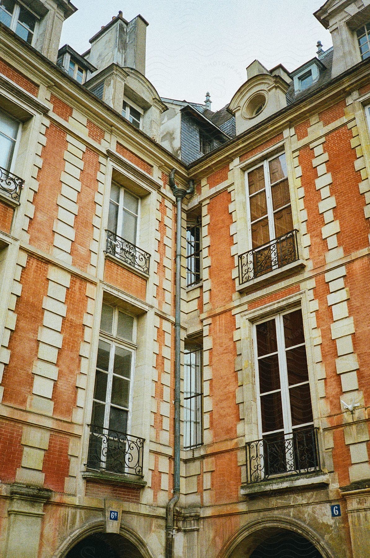 A brick building with modern urban architecture.