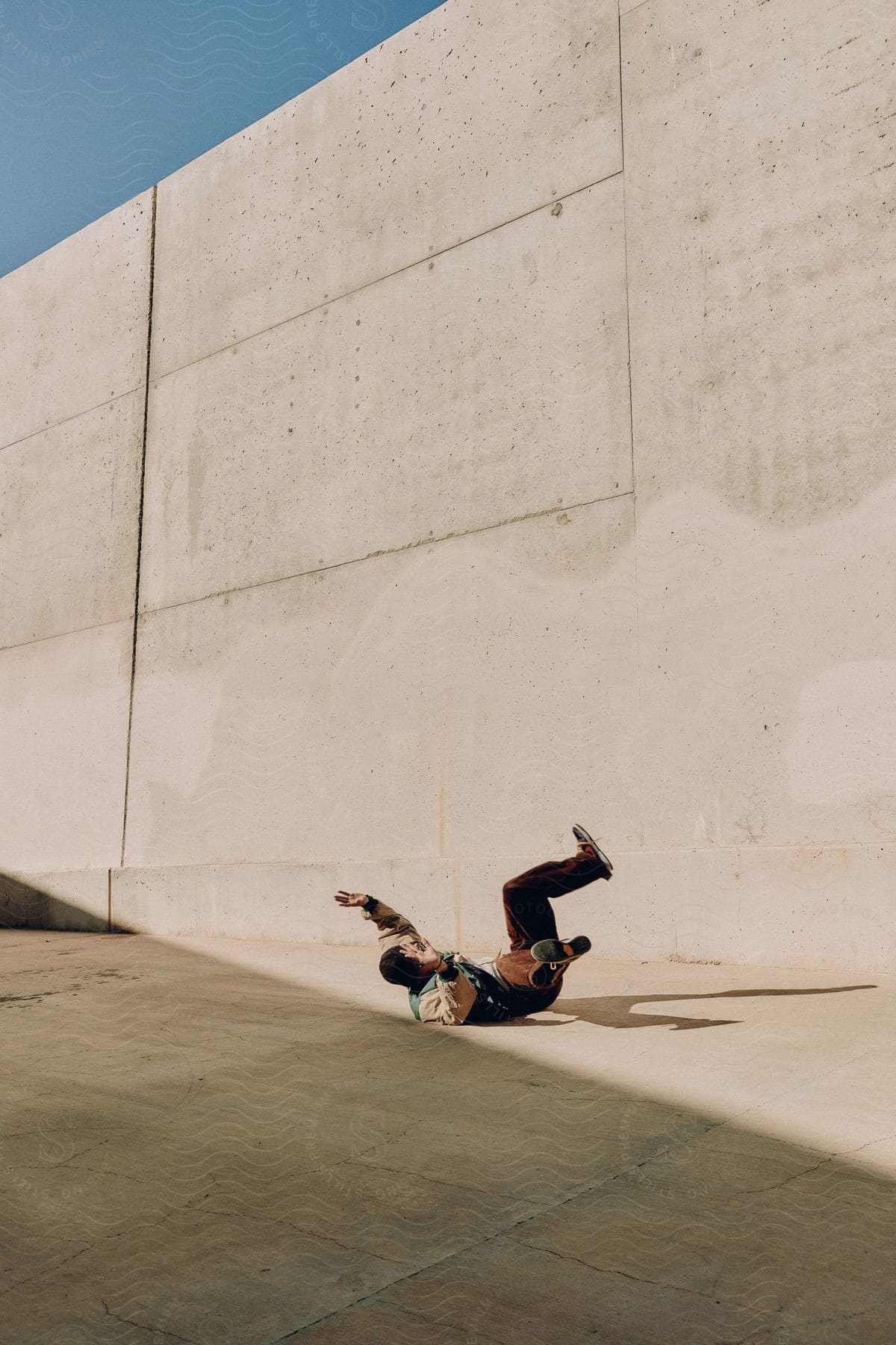 A clip of a man falling