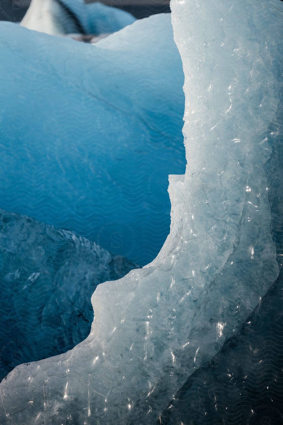 Close-up of an ice cap during the day.