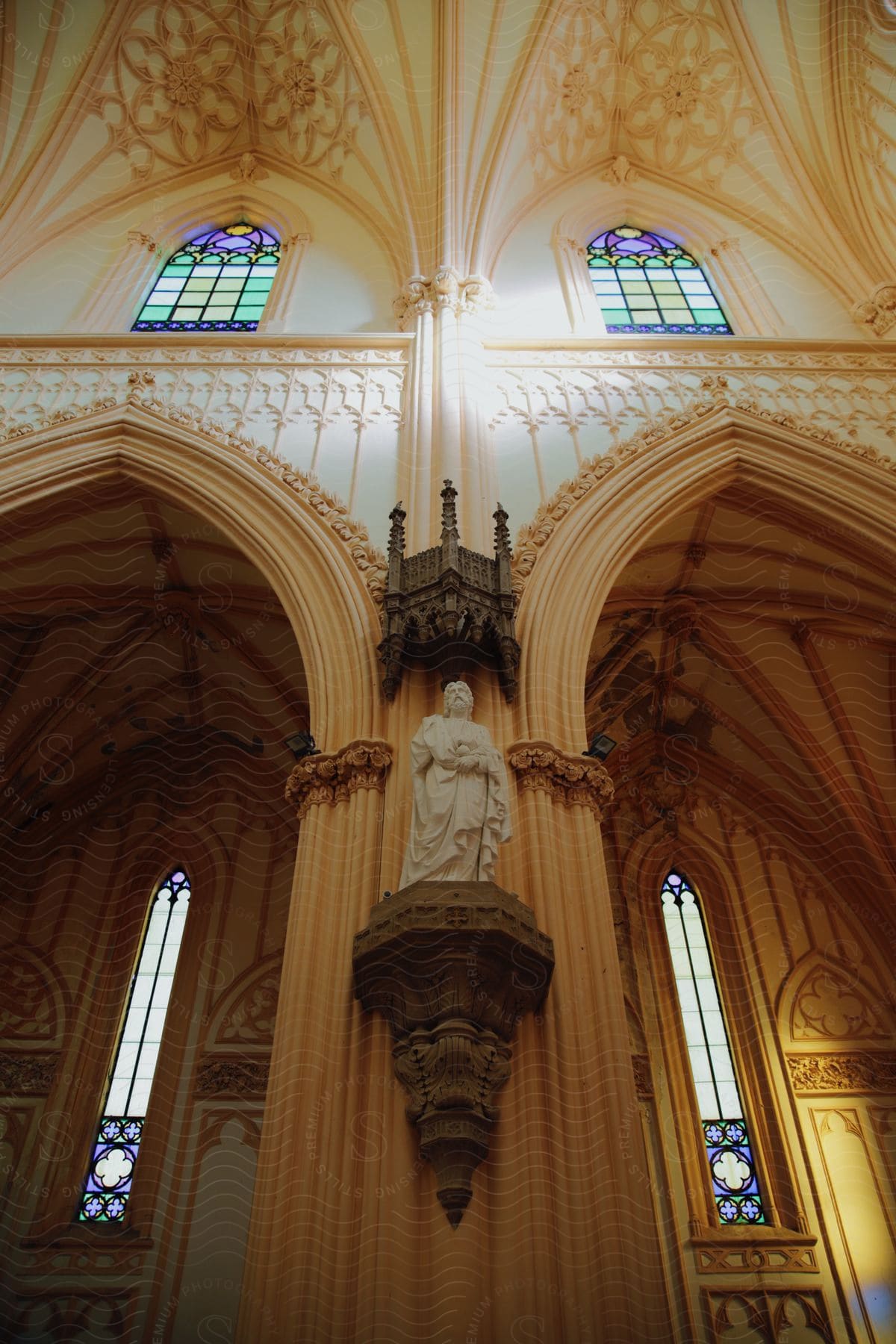 Statue on the interior of the church of saint francis of assisi