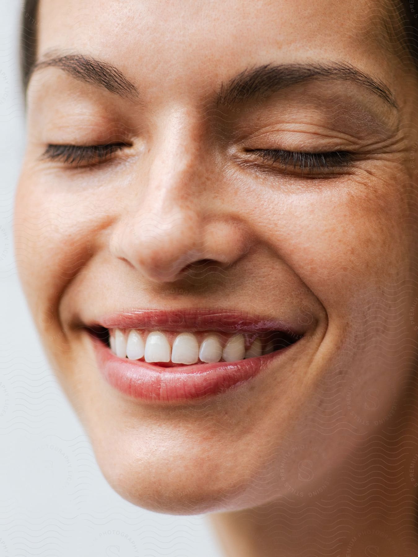 A close up portrait of a woman's face