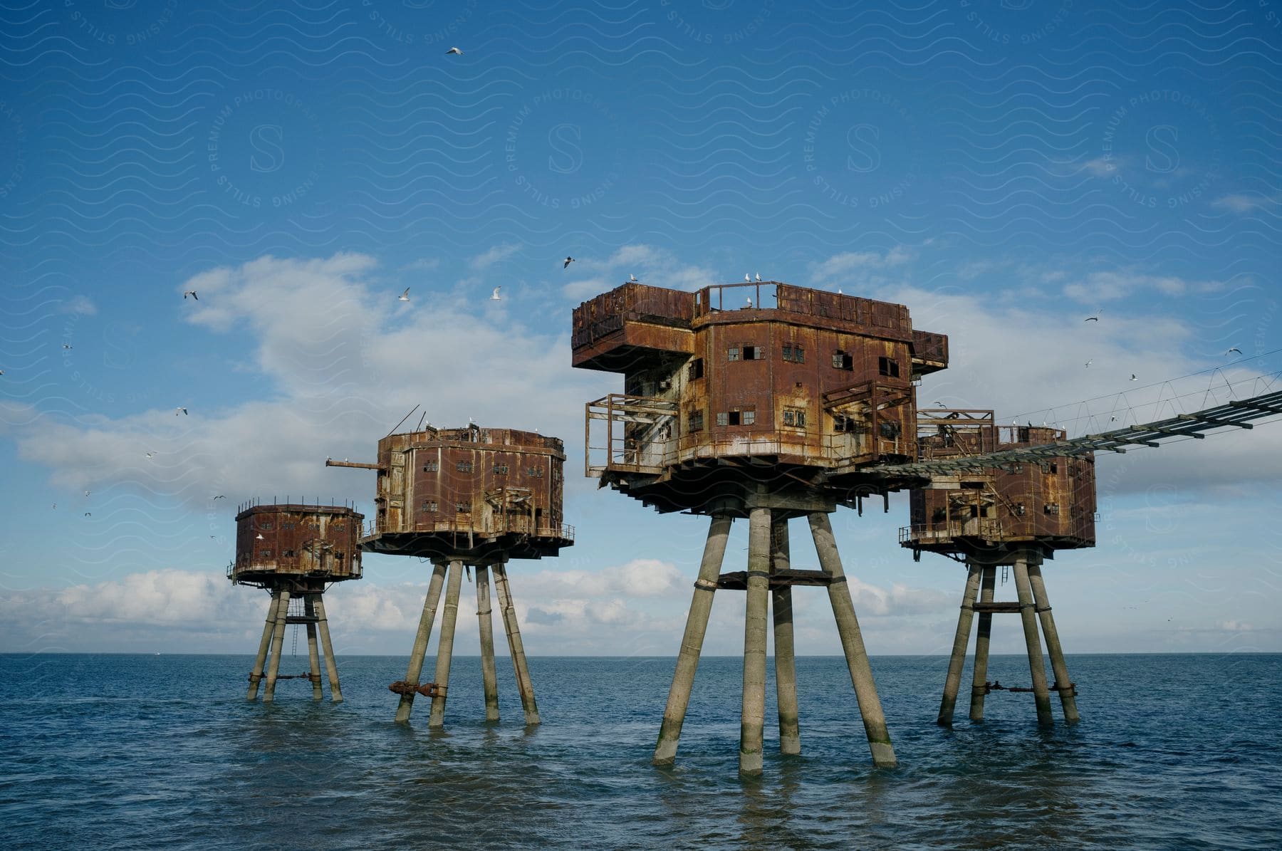 Maunsell Sea Forts built during the Second World War to help defend the United Kingdom.