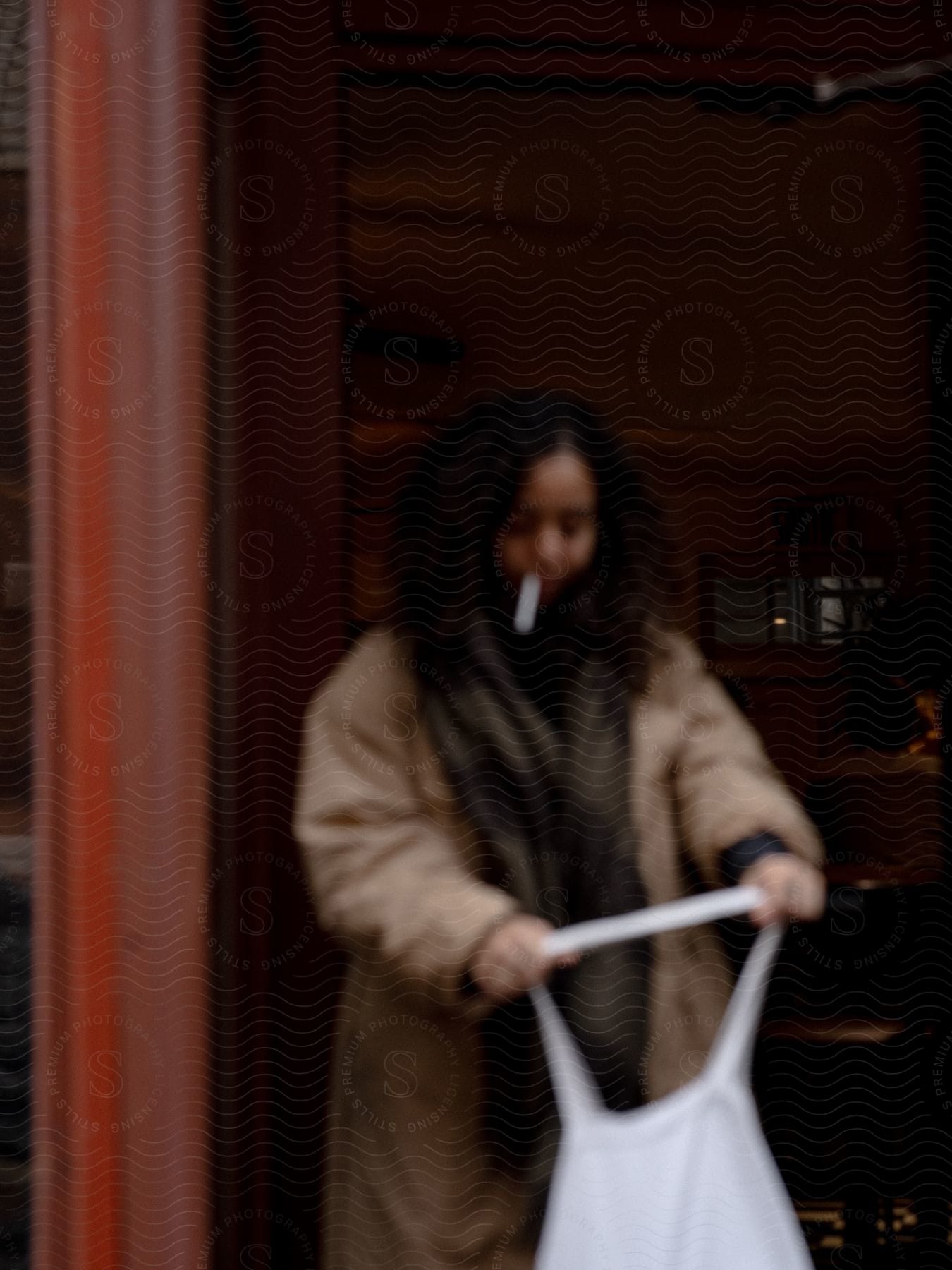 A black woman smoking