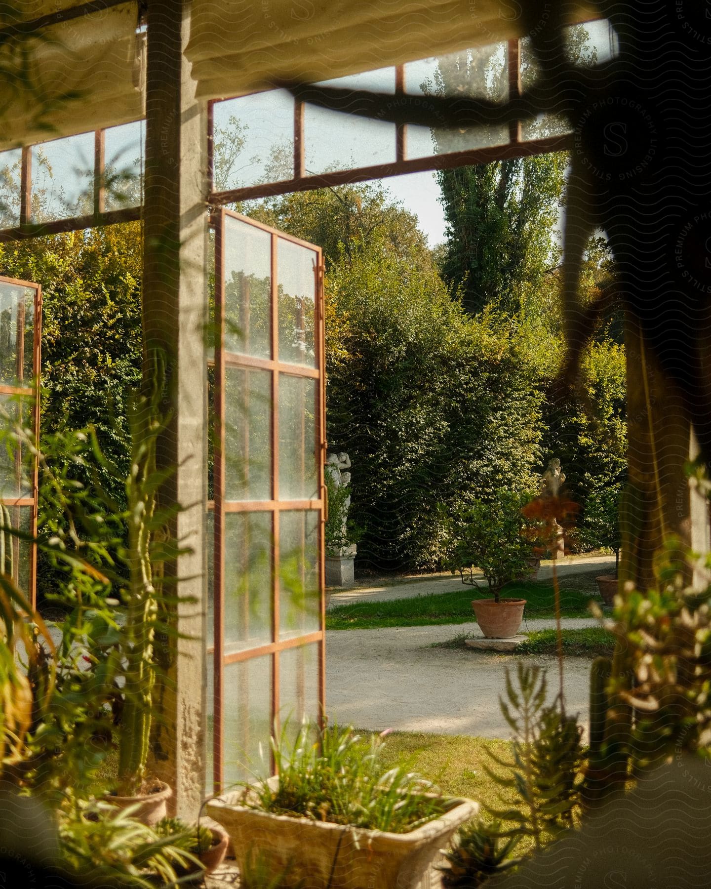 A View From A House Out To A Garden