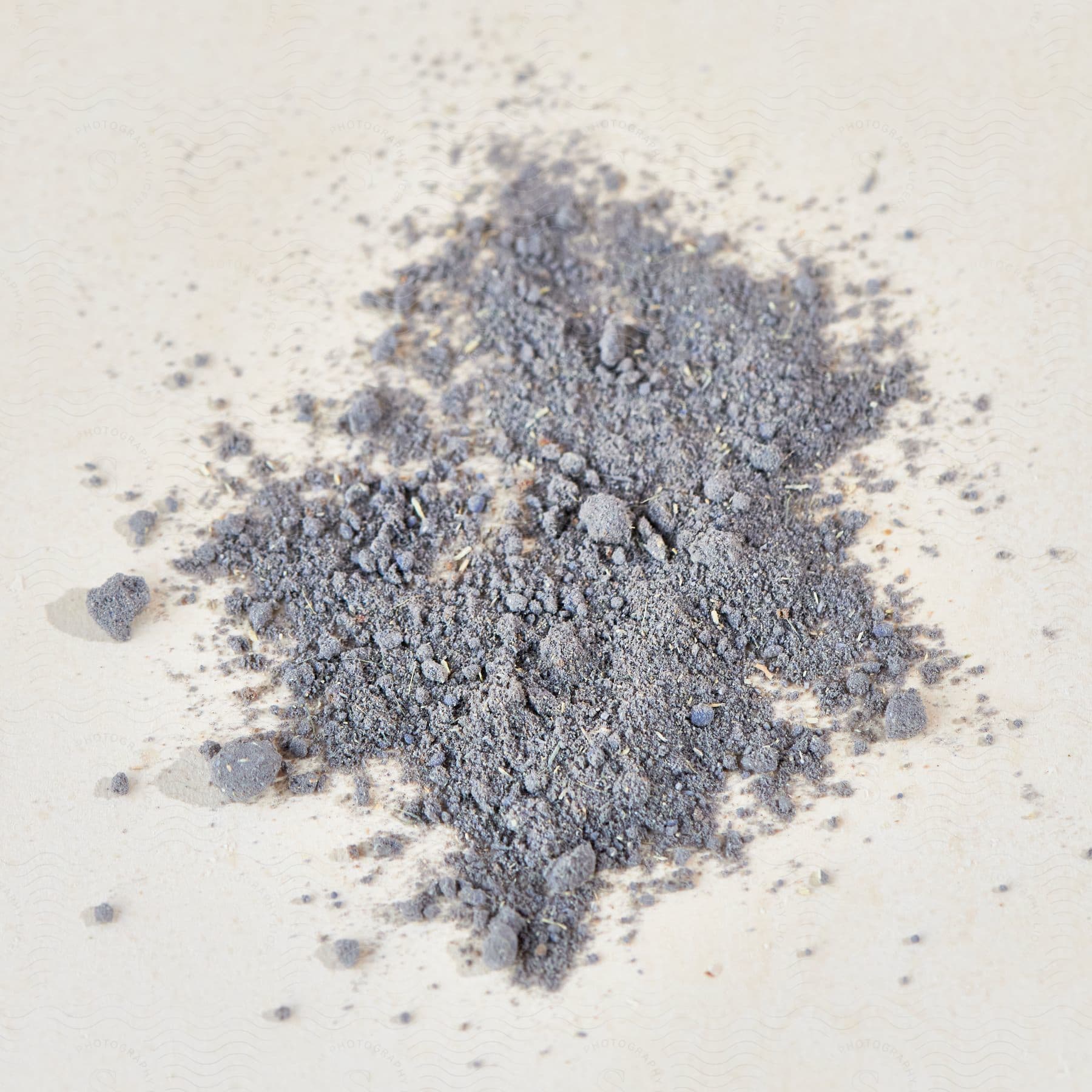 A pile of grey dust.