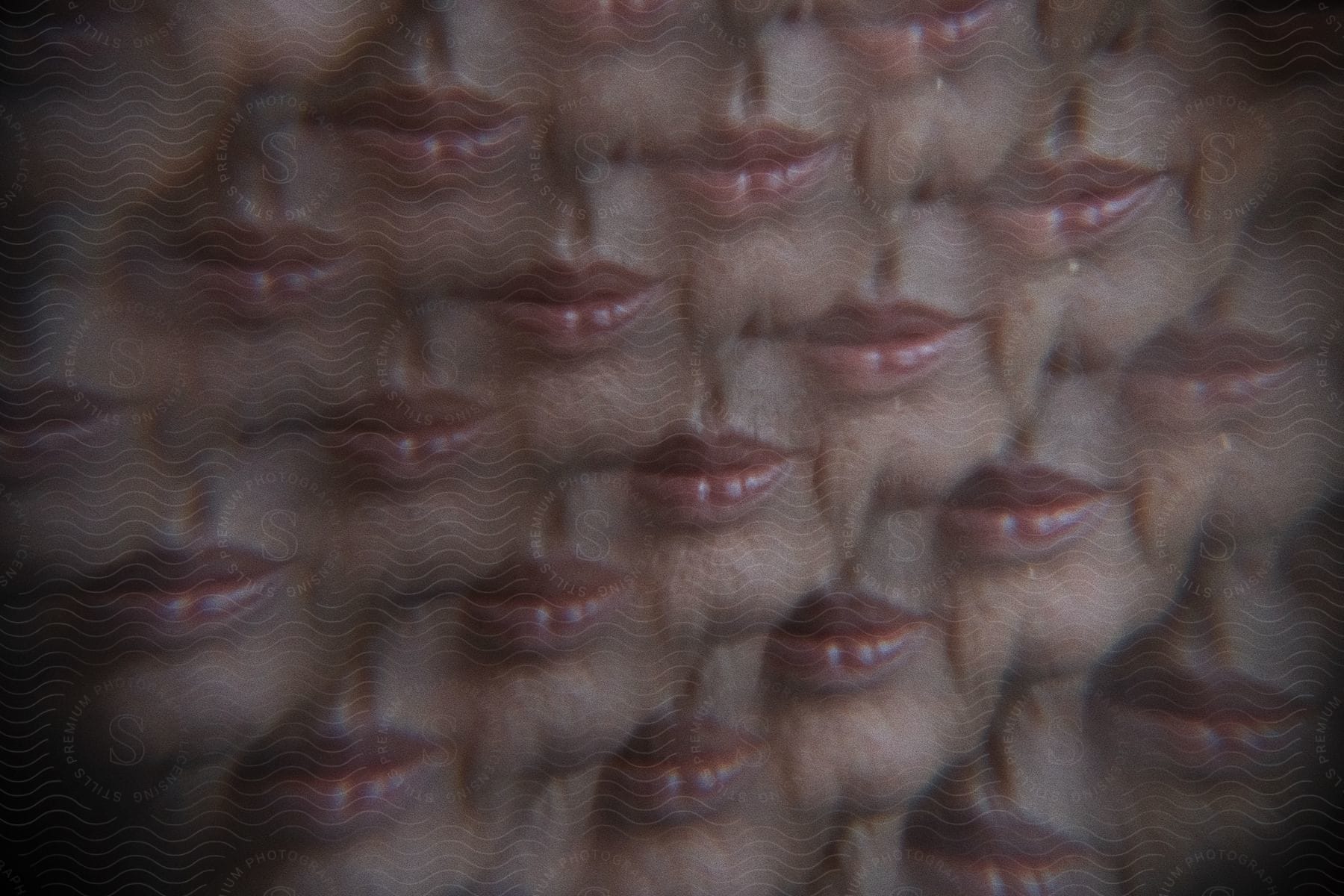 Multiple exposures of the same person's mouths